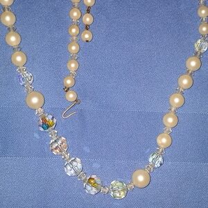 Vintage glass and pearls necklace